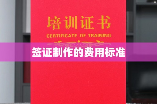 丹江口签证制作的费用标准