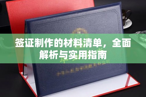 丹江口签证制作的材料清单，全面解析与实用指南