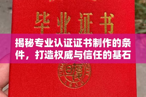 丹江口揭秘专业认证证书制作的条件，打造权威与信任的基石